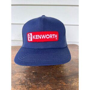 Vintage Kenworth Navy Blue Mesh Trucker Patch Snapback Hat X3